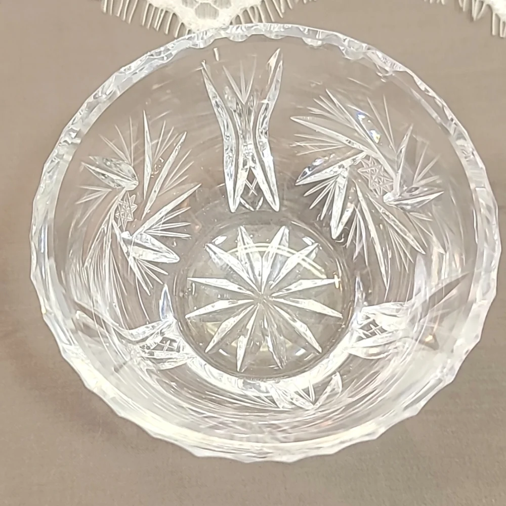 Vintage Pinwheel with star Crystal Cream and Sugar Set